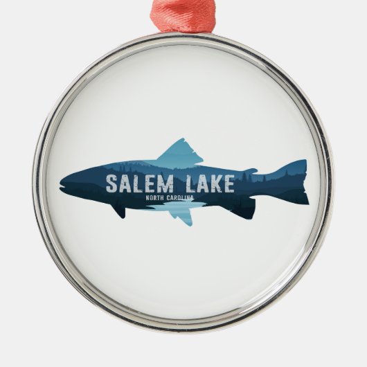 Salem Lake North Carolina Fish Metalen Ornament (Voorkant)