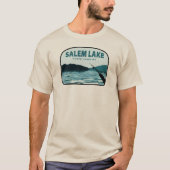 Salem Lake North Carolina Fishing Rod T-shirt (Voorkant)