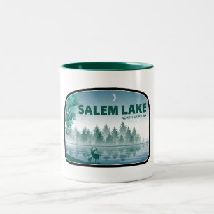 Salem Lake North Carolina Herten Tweekleurige Koffiemok