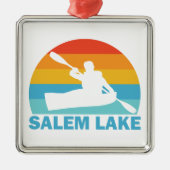Salem Lake North Carolina Kayak Metalen Ornament (Voorkant)