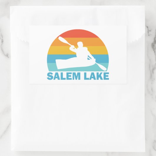Salem Lake North Carolina Kayak Rechthoekige Sticker (Tas)