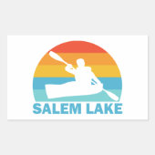 Salem Lake North Carolina Kayak Rechthoekige Sticker (Voorkant)