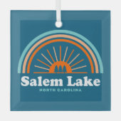 Salem Lake North Carolina Rainbow Glas Ornament (Voorkant)