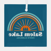 Salem Lake North Carolina Rainbow Glas Ornament (Achterkant)