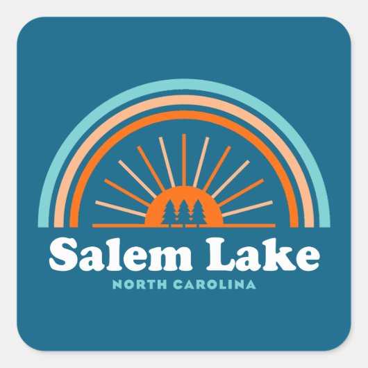 Salem Lake North Carolina Rainbow Vierkante Sticker (Voorkant)