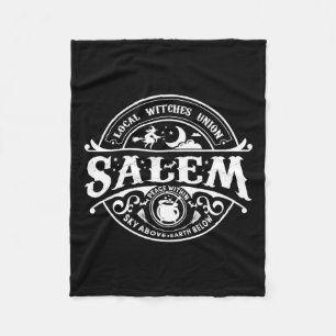 Salem Local Witches Union Sky Bove Earth Est 1692 Fleece Deken