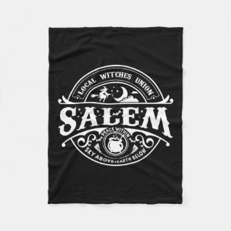 Salem Local Witches Union Sky Bove Earth Est 1692 Fleece Deken