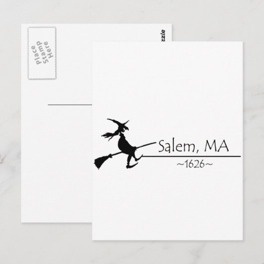 Salem, MA 1626 Briefkaart (Voorkant / Achterkant)