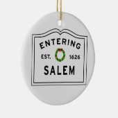 Salem, MA Holiday Wreated Ceramic Ornament (Rechts)
