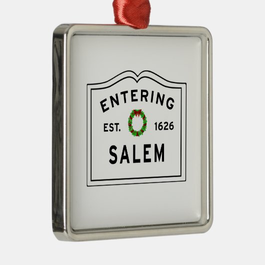 Salem, MA Holiday Wreated Ceramic Ornament (Rechts)