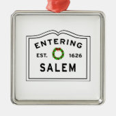 Salem, MA Holiday Wreated Ceramic Ornament (Voorkant)