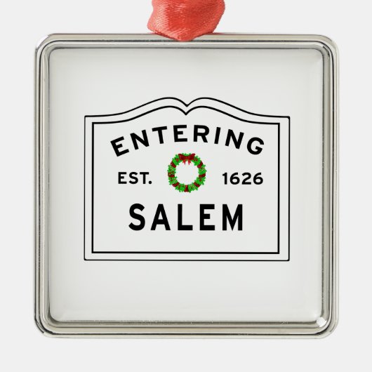 Salem, MA Holiday Wreated Ceramic Ornament (Voorkant)
