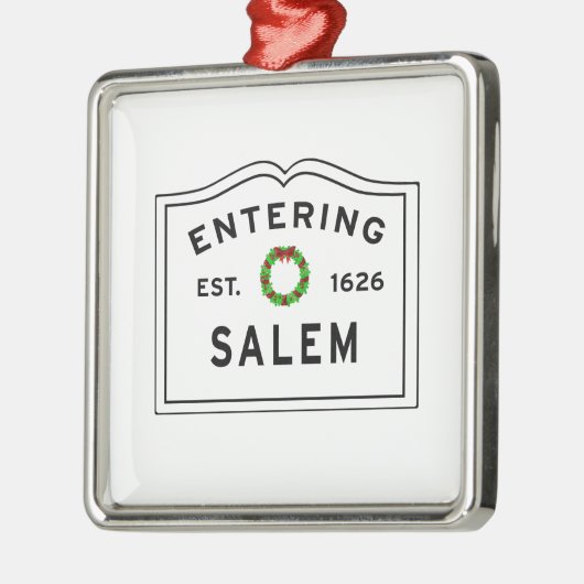 Salem, MA Holiday Wreated Ceramic Ornament (Links)