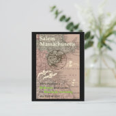  Salem MA-kaart Briefkaart (Staand voorkant)