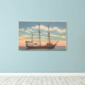 Salem, MA - Uitzicht van de Arbella van Capt. Wint Canvas Afdruk (Insitu (Houten vloer))