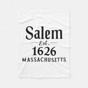 Salem Machusettes Est. 1626 Halloween Herfst Fleece Deken