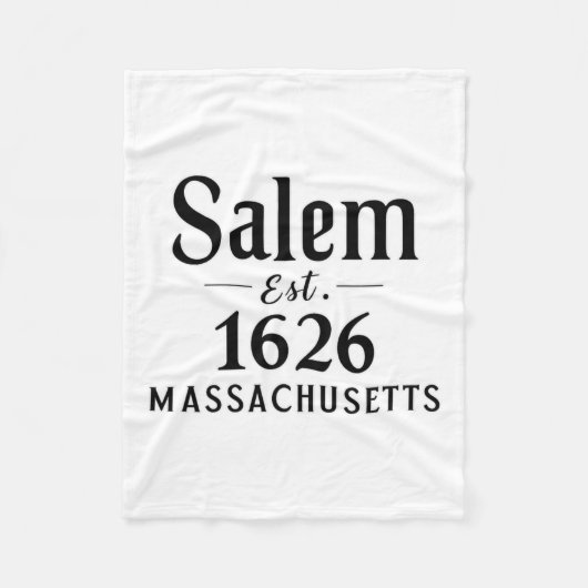 Salem Machusettes Est. 1626 Halloween Herfst Fleece Deken (Voorkant)