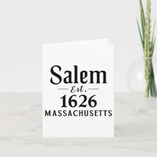 Salem Machusettes Est. 1626 Halloween Herfst Kaart