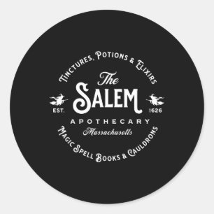 Salem Machusetts Apotheker Vintage Salem Est 1626 Ronde Sticker