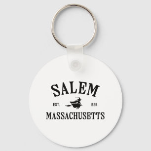 Salem Machusetts Witch Flying Broomstick Halloween Sleutelhanger