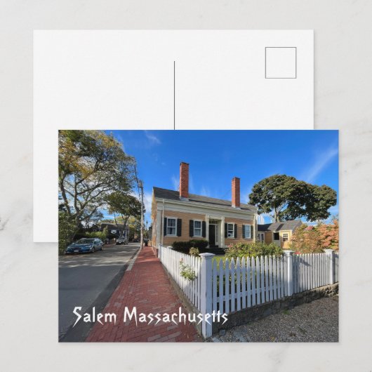 Salem Massachusetts Briefkaart (Voorkant / Achterkant)