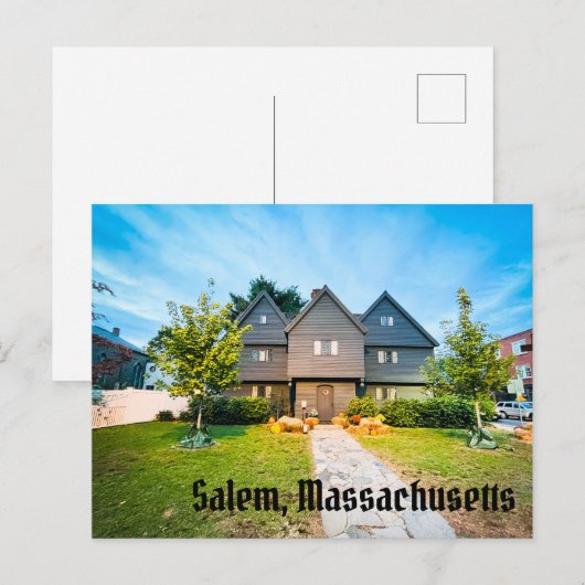 Salem Massachusetts Briefkaart (Voorkant / Achterkant)