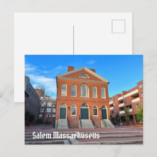 Salem Massachusetts Briefkaart (Voorkant / Achterkant)