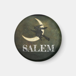 Salem Massachusetts heks over Moon Halloween Magneet