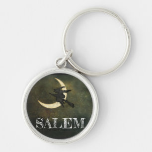 Salem Massachusetts heks over Moon Halloween Sleutelhanger