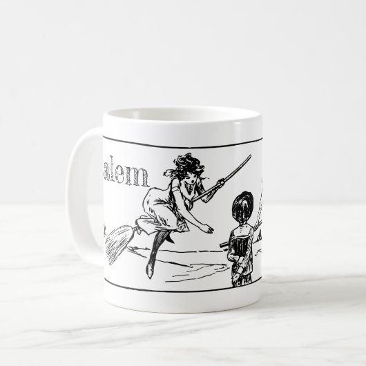 Salem Massachusetts, heksen in mok met inkt (Voorkant links)