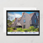 Salem, Massachusetts - Huis van de Zeven Gabelen Briefkaart (Voorkant / Achterkant)