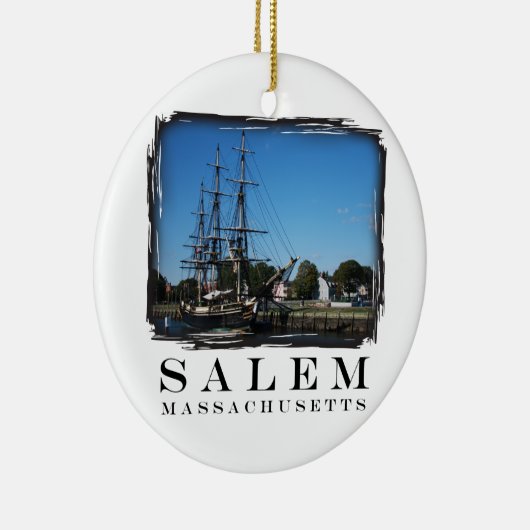 Salem Massachusetts Keramisch Ornament (Rechts)