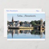 Salem Massachusetts Marina Post Card Briefkaart (Voorkant / Achterkant)