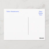 Salem Massachusetts Marina Post Card Briefkaart (Achterkant)