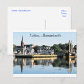 Salem Massachusetts Marina Post Card Briefkaart (Voorkant / Achterkant)