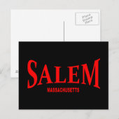 Salem Massachusetts - rood Briefkaart (Voorkant / Achterkant)