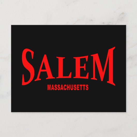 Salem Massachusetts - rood Briefkaart (Voorkant)