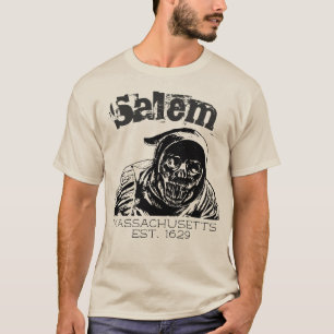 Salem Massachusetts, schedelgrimmige luier T-shirt