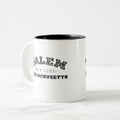 Salem Massachusetts Tweekleurige Koffiemok (Voorkant links)