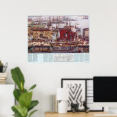 Salem Massachusetts Wharves Diagram Poster (Thuiskantoor)