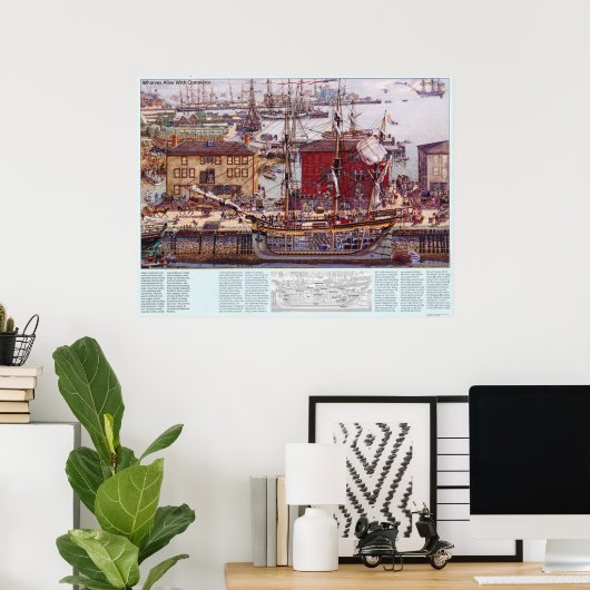 Salem Massachusetts Wharves Diagram Poster (Thuiskantoor)