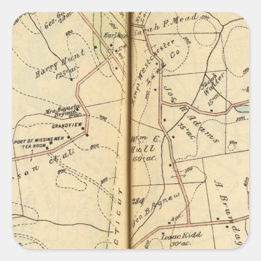 Salem, New York Vierkante Sticker (Voorkant)