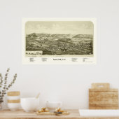 Salem, NY Panoramic Map - 1889 Poster (Keuken)