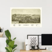 Salem, NY Panoramic Map - 1889 Poster (Thuiskantoor)