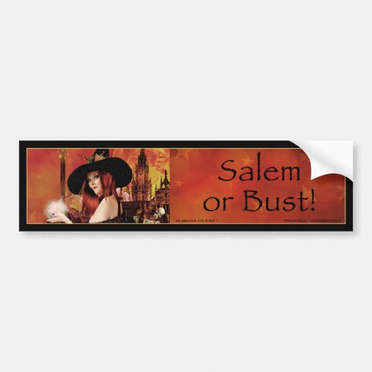 Salem of Bust! - Witte Bumpersticker (Voorkant)