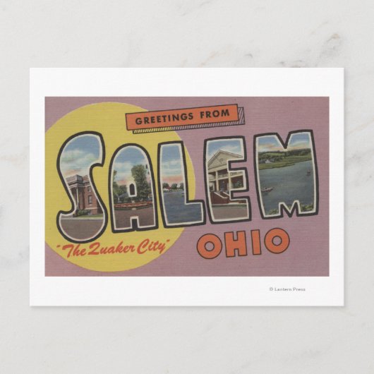 Salem, Ohio (de stad Quaker) Briefkaart (Voorkant)
