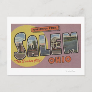 Salem, Ohio (de stad Quaker) Briefkaart