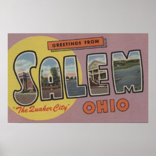 Salem, Ohio (de stad Quaker) Poster