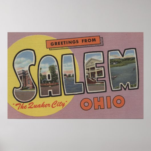 Salem, Ohio (de stad Quaker) Poster (Voorkant)