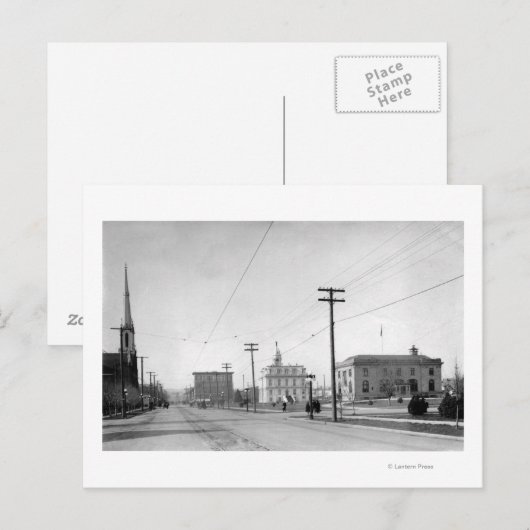 Salem, OR Town Uitzicht State Street Foto Briefkaart (Voorkant / Achterkant)